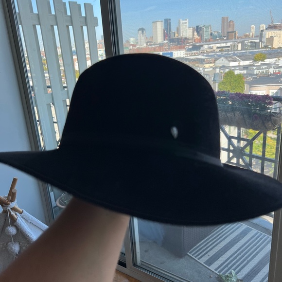 Helen Kaminski black wool wide brim fedora hat - Picture 4 of 12